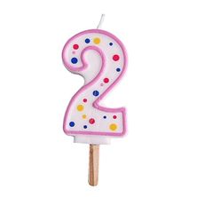 Picture of AGE 2 PINK NUMERAL CANDLE